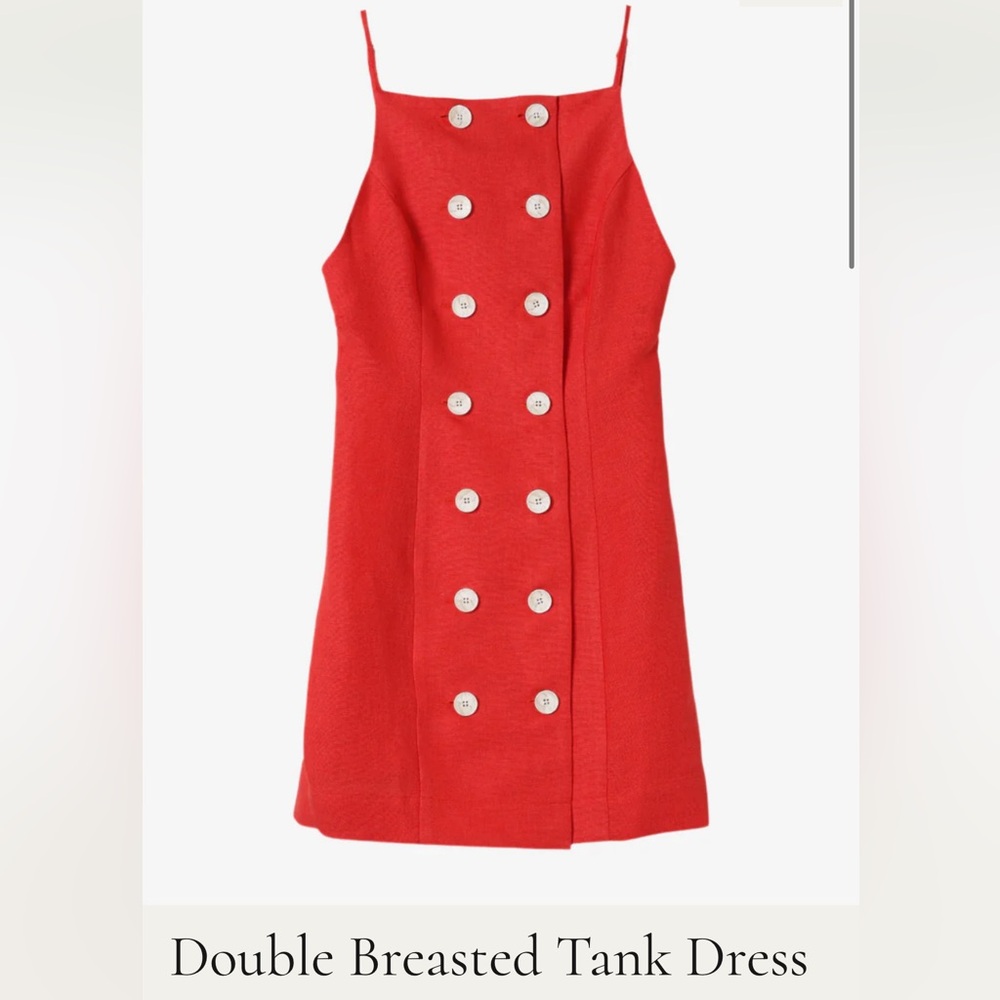 Elegant Linen Dress with Button Details